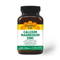 Country Life Calcium Magnesium Zinc, 250 таблеток Country Life Calcium Magnesium Zinc, 250 таблеток