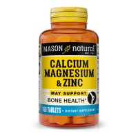 Mason Natural Calcium Magnesium & Zinc, 100 таблеток Mason Natural Calcium Magnesium & Zinc, 100 таблеток
