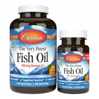 Carlson Labs The Very Finest Fish Oil 700 mg, 120+30 капсул - Апельсин Carlson Labs The Very Finest Fish Oil 700 mg, 120+30 капсул - Апельсин