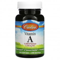 Carlson Labs Vitamin A 15000 IU, 240 капсул Carlson Labs Vitamin A 15000 IU, 240 капсул