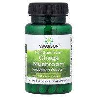 Swanson Chaga Mushroom 400 mg Full Spectrum, 60 капсул Swanson Chaga Mushroom 400 mg Full Spectrum, 60 капсул