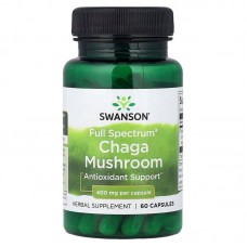 Swanson Chaga Mushroom 400 mg Full Spectrum, 60 капсул Swanson Chaga Mushroom 400 mg Full Spectrum, 60 капсул