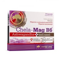 Olimp Sport Nutrition Chela-Mag B6 Ashwagandha+Ginseng, 30 капсул Olimp Sport Nutrition Chela-Mag B6 Ashwagandha+Ginseng, 30 капсул
