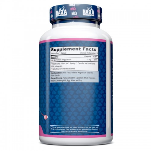 Haya Labs Chelated Iron 15 mg, 90 капсул CN13557 Haya Labs Haya Labs Chelated Iron 15 mg, 90 капсул CN13557 Haya Labs