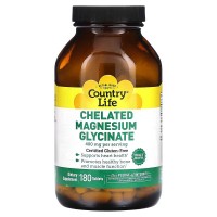 Country Life Chelated Magnesium Glycinate 400 mg, 180 таблеток Country Life Chelated Magnesium Glycinate 400 mg, 180 таблеток