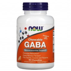NOW GABA, 90 жувальних таблеток - Апельсин NOW GABA, 90 жувальних таблеток - Апельсин