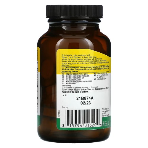 Country Life Country Life Chewable L-Lysine, 60 жевательных таблеток CN10479 Country Life Country Life Chewable L-Lysine, 60 жевательных таблеток CN10479