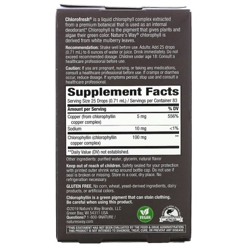 Nature's Way Chlorofresh Drops, 59 мл - М'ята CN16252-1 Nature's Way Nature's Way Chlorofresh Drops, 59 мл - М'ята CN16252-1 Nature's Way