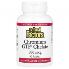 Natural Factors Chromium GTF Chelate 500 mcg, 90 таблеток Natural Factors Chromium GTF Chelate 500 mcg, 90 таблеток