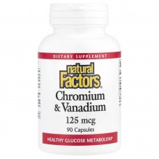 Natural Factors Chromium & Vanadium 125 mcg, 90 капсул