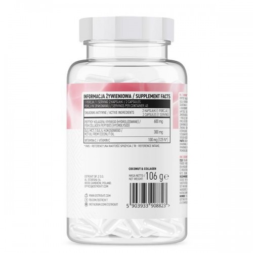 OstroVit Coconut & Collagen, 180 капсул CN14355 Ostrovit OstroVit Coconut & Collagen, 180 капсул CN14355 Ostrovit