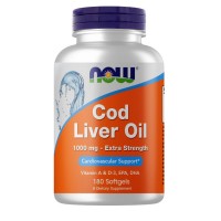 NOW Cod Liver Oil 1000 mg, 180 капсул NOW Cod Liver Oil 1000 mg, 180 капсул