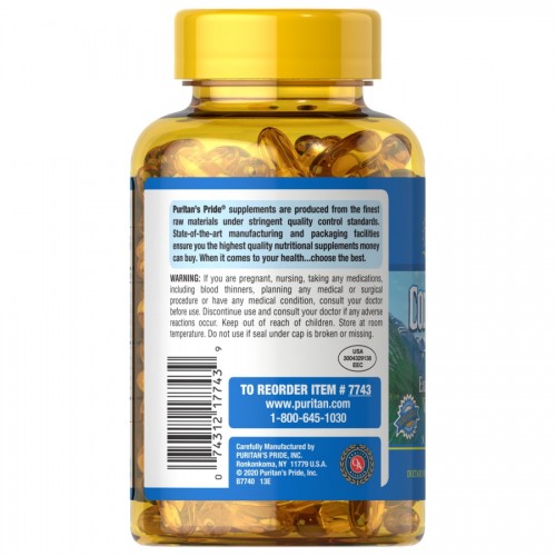 Puritan's Pride Cod Liver Oil 1000 mg, 120 капсул CN10569 Puritan's Pride Puritan's Pride Cod Liver Oil 1000 mg, 120 капсул CN10569 Puritan's Pride