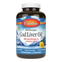 Carlson Labs Cod Liver Oil Gems, 150 капсул Carlson Labs Cod Liver Oil Gems, 150 капсул