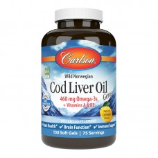 Carlson Labs Cod Liver Oil Gems, 150 капсул Carlson Labs Cod Liver Oil Gems, 150 капсул