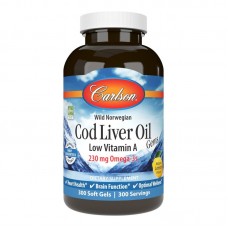 Carlson Labs Cod Liver Oil Gems Low Vitamin A, 300 капсул