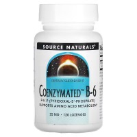 Source Naturals Coenzymated Vitamin B6 25 mg, 120 леденцов Source Naturals Coenzymated Vitamin B6 25 mg, 120 леденцов