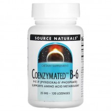 Source Naturals Coenzymated Vitamin B6 25 mg, 120 льодяників Source Naturals Coenzymated Vitamin B6 25 mg, 120 льодяників