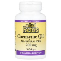 Natural Factors Coenzyme Q10 200 mg, 30 капсул Natural Factors Coenzyme Q10 200 mg, 30 капсул