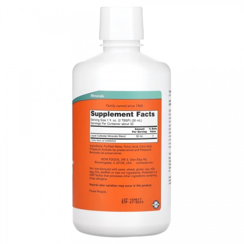 NOW Colloidal Minerals Liquid, 946 мл CN4291 NOW NOW Colloidal Minerals Liquid, 946 мл CN4291 NOW