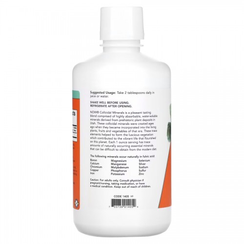 NOW Colloidal Minerals Liquid, 946 мл CN4291 NOW NOW Colloidal Minerals Liquid, 946 мл CN4291 NOW