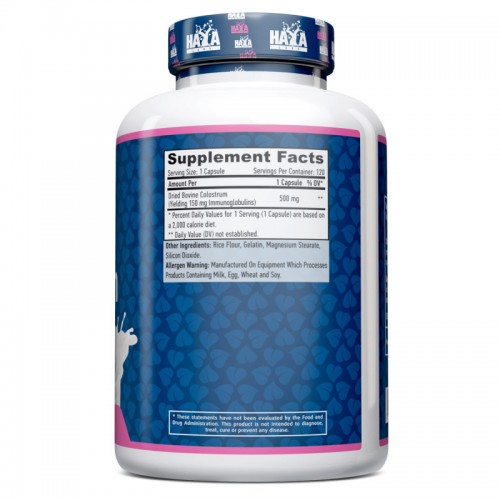 Haya Labs Colostrum 500 mg, 120 капсул CN12151 Haya Labs Haya Labs Colostrum 500 mg, 120 капсул CN12151 Haya Labs