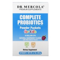 Dr. Mercola Complete Probiotics for Kids, 30 пакетиков - Малина Dr. Mercola Complete Probiotics for Kids, 30 пакетиков - Малина