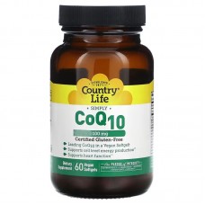 Country Life CoQ10 100 mg, 60 капсул Country Life CoQ10 100 mg, 60 капсул