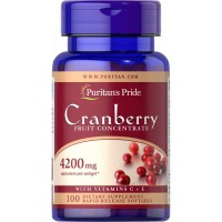 Puritan's Pride Cranberry Fruit Concentrate with C and E, 100 капсул Puritan's Pride Cranberry Fruit Concentrate with C and E, 100 капсул