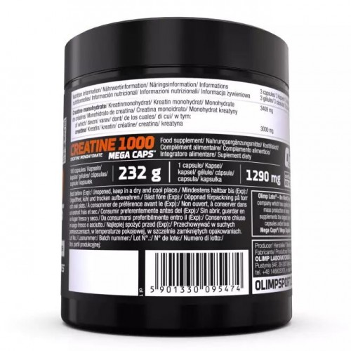 Olimp Sport Nutrition Creatine 1000 Mega Caps, 180 капсул CN15594 Olimp Olimp Sport Nutrition Creatine 1000 Mega Caps, 180 капсул CN15594 Olimp