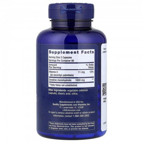 Life Extension Creatine Capsules, 120 капсул CN19938-1 Life Extension Life Extension Creatine Capsules, 120 капсул CN19938-1 Life Extension