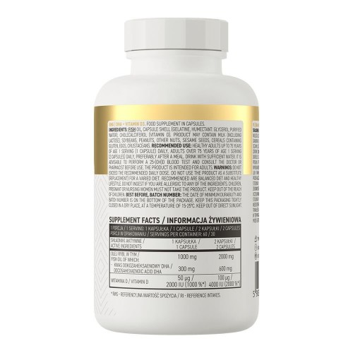 OstroVit DHA + Vitamin D3, 60 капсул CN15335 Ostrovit OstroVit DHA + Vitamin D3, 60 капсул CN15335 Ostrovit