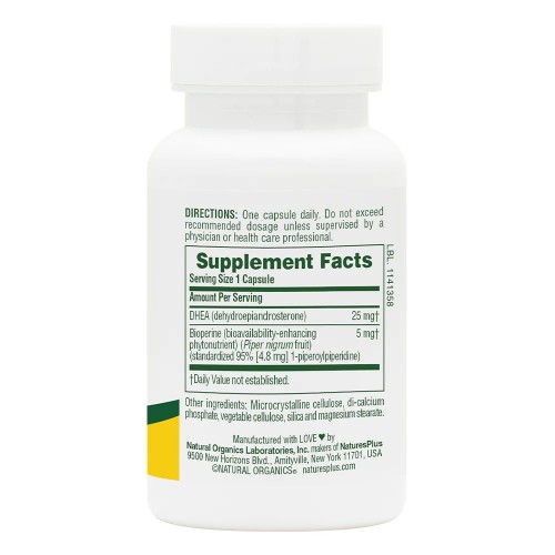 Natures Plus DHEA-25 with BioPerine®, 60 капсул CN13521 Natures Plus Natures Plus DHEA-25 with BioPerine®, 60 капсул CN13521 Natures Plus
