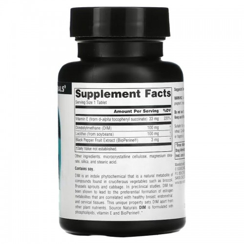 Source Naturals DIM (Diindolylmethane) 100 mg, 60 таблеток CN12612 Source Naturals DIM (Diindolylmethane) 100 mg, 60 таблеток CN12612