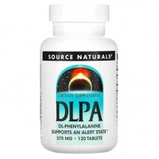Source Naturals DLPA 375 mg, 120 таблеток Source Naturals DLPA 375 mg, 120 таблеток