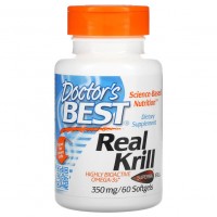Doctor's Best Real Krill 350 mg, 60 капсул Doctor's Best Real Krill 350 mg, 60 капсул