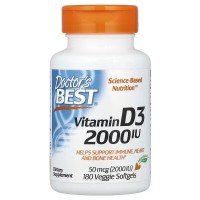 Doctor's Best Vitamin D3 2000 IU, 180 вегакапсул Doctor's Best Vitamin D3 2000 IU, 180 вегакапсул