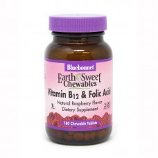 Bluebonnet Nutrition Earth Sweet Chewables Vitamin В12 and Folic Acid, 180 жувальних таблеток