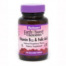 Bluebonnet Nutrition Earth Sweet Chewables Vitamin В12 and Folic Acid, 90 жувальних таблеток Bluebonnet Nutrition Earth Sweet Chewables Vitamin В12 and Folic Acid, 90 жувальних таблеток