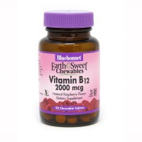 Bluebonnet Nutrition Earth Sweet Chewables Vitamin В12 2000 mcg, 90 жевательных таблеток Bluebonnet Nutrition Earth Sweet Chewables Vitamin В12 2000 mcg, 90 жевательных таблеток
