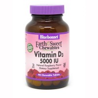 Bluebonnet Nutrition Earth Sweet Chewables Vitamin D3 5000 IU, 90 жевательных таблеток Bluebonnet Nutrition Earth Sweet Chewables Vitamin D3 5000 IU, 90 жевательных таблеток