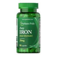 Puritan's Pride Easy Iron 28 mg (Iron Glycinate), 90 капсул