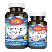 Carlson Labs Elite Omega-3 plus D3 and K2, 60+30 капсул
