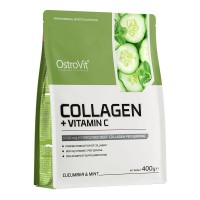 OstroVit Collagen + Vitamin C, 400 грамм - Огурец-мята OstroVit Collagen + Vitamin C, 400 грамм - Огурец-мята