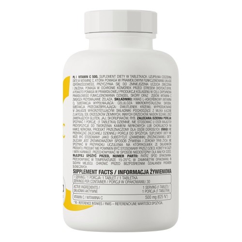 OstroVit Vitamin C 500 mg, 30 таблеток CN20092-1 Ostrovit OstroVit Vitamin C 500 mg, 30 таблеток CN20092-1 Ostrovit