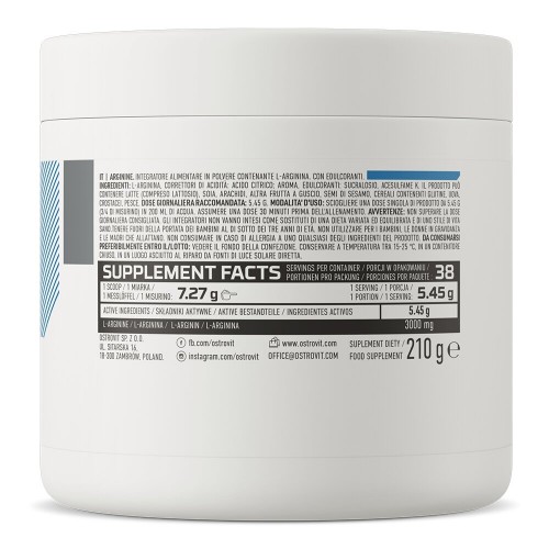 OstroVit Arginine, 210 грам - Лимон CN1999-3 Ostrovit OstroVit Arginine, 210 грам - Лимон CN1999-3 Ostrovit