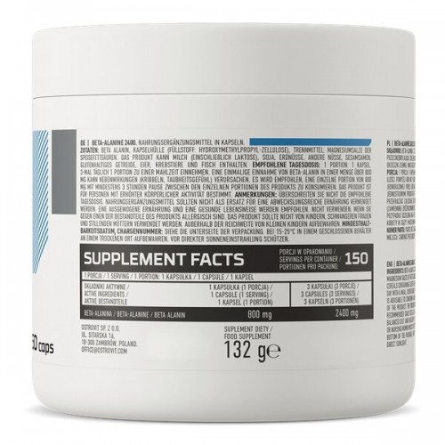 OstroVit Beta-Alanine, 150 капсул CN14434 Ostrovit OstroVit Beta-Alanine, 150 капсул CN14434 Ostrovit