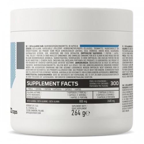 OstroVit Beta-Alanine, 300 капсул CN14433 Ostrovit OstroVit Beta-Alanine, 300 капсул CN14433 Ostrovit