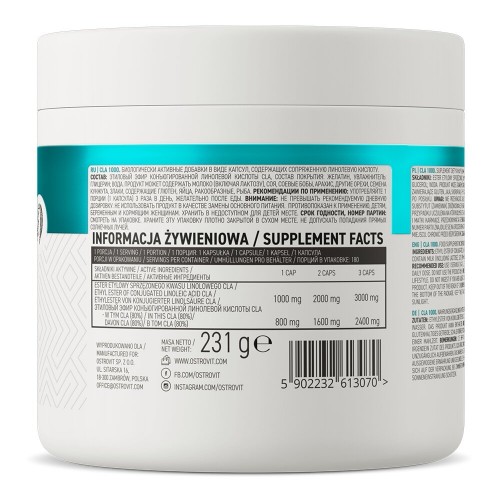 OstroVit CLA 1000, 180 капсул CN1964 Ostrovit OstroVit CLA 1000, 180 капсул CN1964 Ostrovit