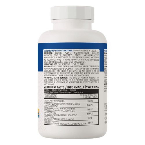 OstroVit Digezyme Digestive Enzymes, 90 таблеток CN16007 Ostrovit OstroVit Digezyme Digestive Enzymes, 90 таблеток CN16007 Ostrovit